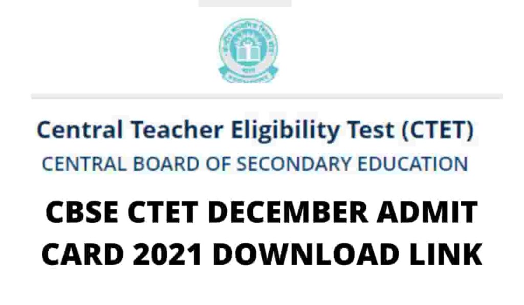 CTET Admit Card 2021 Download
