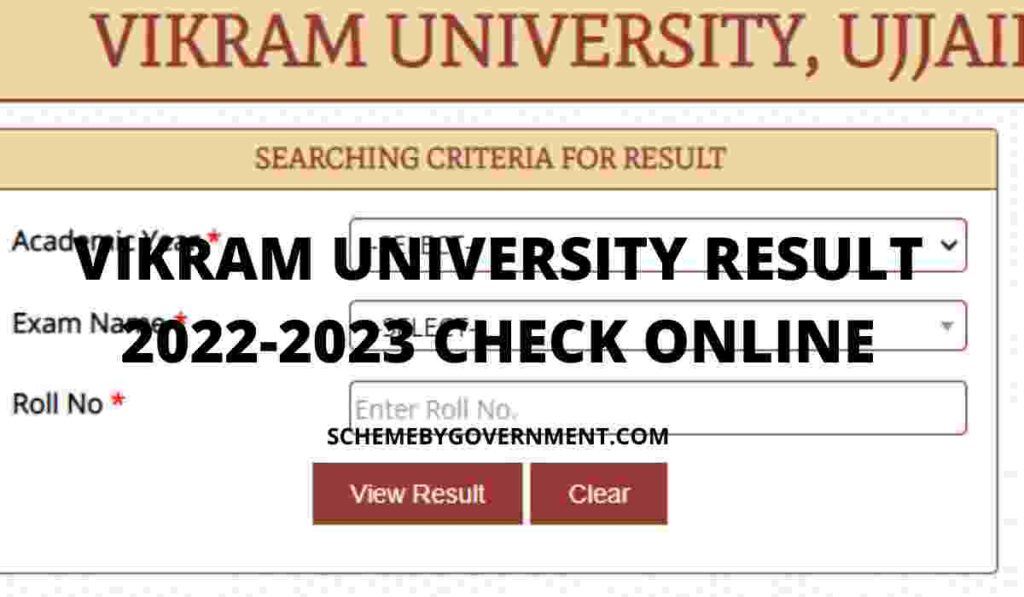 Vikram University Result 2022