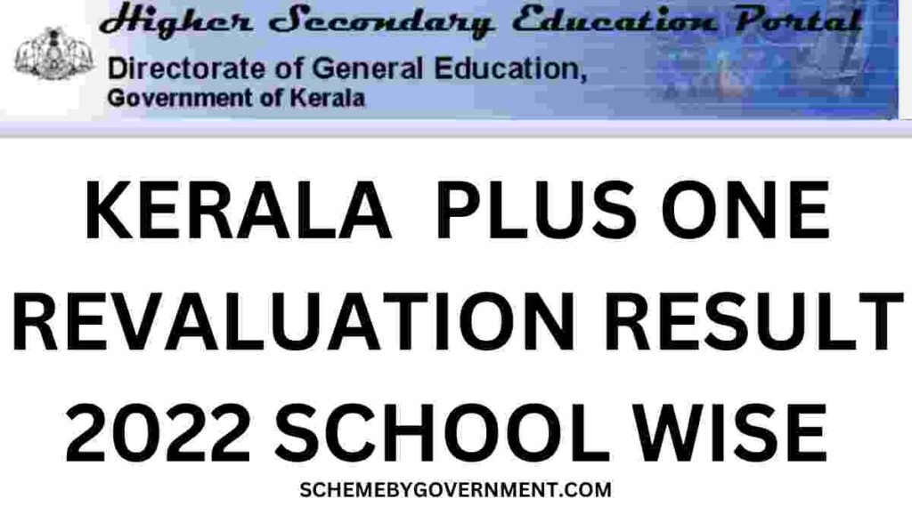 Kerala Plus One Revaluation Result 2022