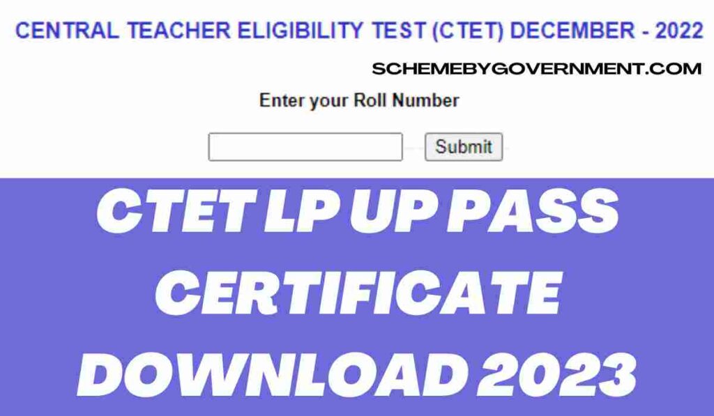 CTET Certificate Download 2023
